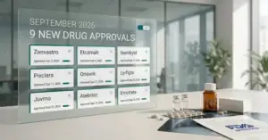 September 2026 FDA drug approvals: 9 new drugs including Zanvastro, Etcamah, Onswik, Juvmo and Emcitate with approval dates